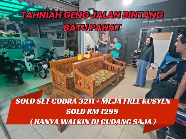 SET COBRA 3211 + MEJA SIAP KACA SERTA PERCUMA KUSYEN ! [ KOD P-00] HANYA UNTUK WALKIN DI GUDANG BOSS IJAN SAHAJA ! - Image 10