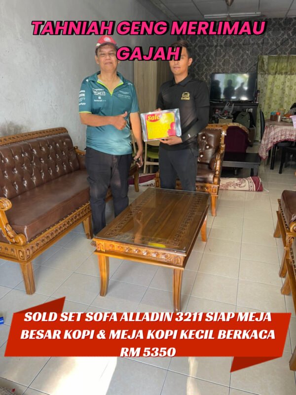 SET SOFA ALADIN 3211+ SIAP MEJA BESAR (1)+ SIAP MEJA KECIL(2) PERCUMA CERMIN KACA (P15) - Image 20