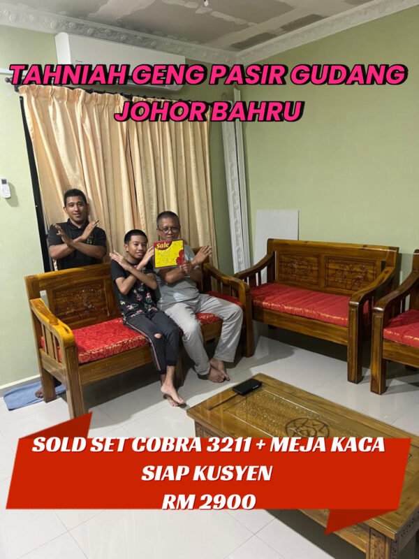 SET COBRA 3211 + MEJA BERKACA BERSERTA PERCUMA KUSYEN [ P-5] BARU SAMPAI ! - Image 26