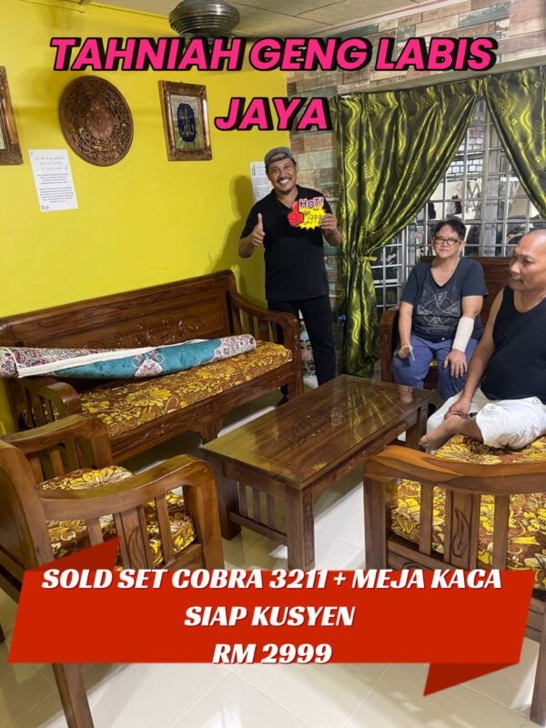 SET COBRA 3211 + MEJA BERKACA BERSERTA PERCUMA KUSYEN [ P-5] BARU SAMPAI ! - Image 25