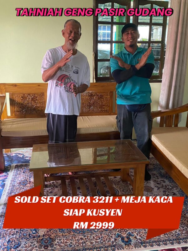SET COBRA 3211 + MEJA BERKACA BERSERTA PERCUMA KUSYEN [ P-5] BARU SAMPAI ! - Image 27