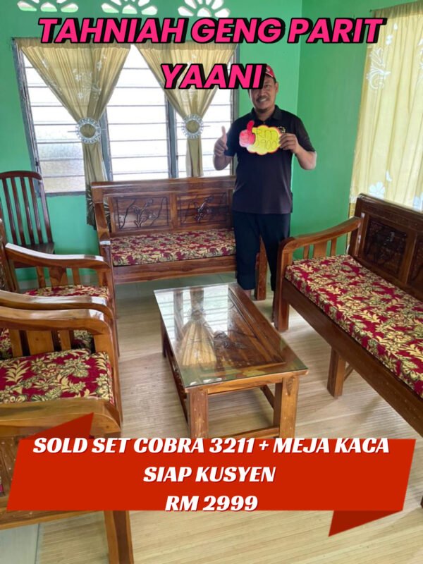 SET COBRA 3211 + MEJA BERKACA BERSERTA PERCUMA KUSYEN [ P-5] BARU SAMPAI ! - Image 23