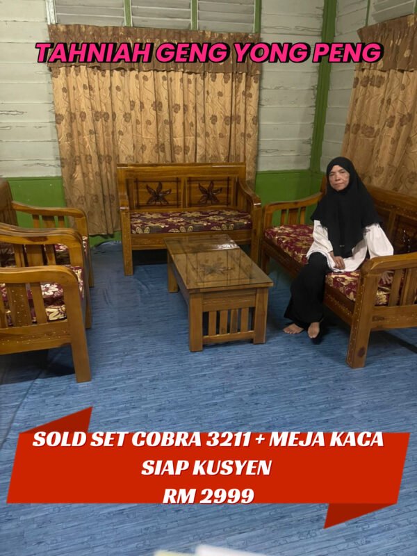 SET COBRA 3211 + MEJA BERKACA BERSERTA PERCUMA KUSYEN [ P-5] BARU SAMPAI ! - Image 18