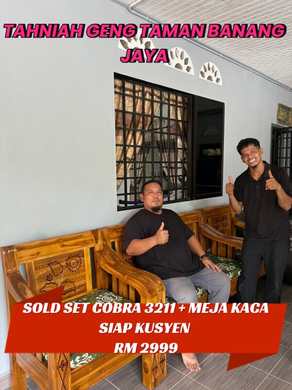 SET COBRA 3211 + MEJA BERKACA BERSERTA PERCUMA KUSYEN [ P-5] BARU SAMPAI ! - Image 20