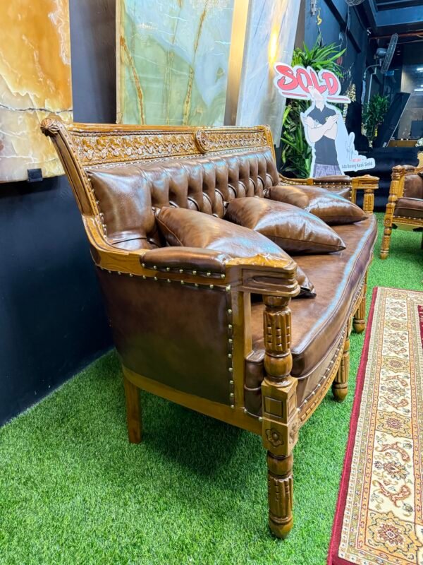SET SOFA JATI SERBIA 3+2+1+1 + Meja Besar & Meja Kopi kecil 2 [ SPEK BOSS IJAN BOLEH LOMPAT 2024 ] - Image 5