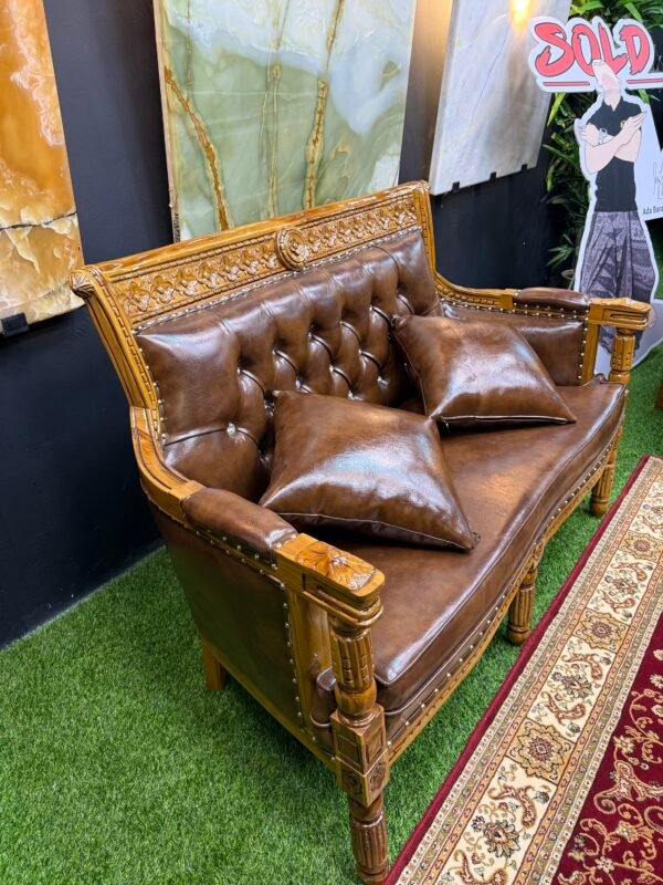 SET SOFA JATI SERBIA 3+2+1+1 + Meja Besar & Meja Kopi kecil 2 [ SPEK BOSS IJAN BOLEH LOMPAT 2024 ] - Image 4