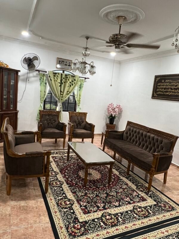 SET SOFA SERBIA 3211 SIAP MEJA BESAR DAN MEJA KOPI KECIL GRED B FINISHING KILAT ( READY STOCK ) - Image 12