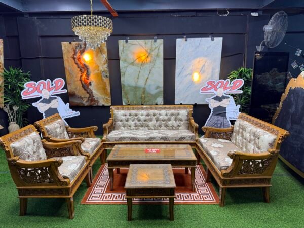 SET SOFA TURKEY 3+2+1+1+SIAP MEJA BESAR (1) +SIAP MEJA KECIL (1) PERCUMA CERMIN KACA