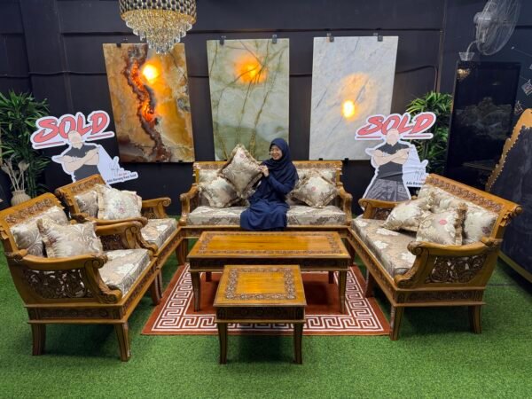 SET SOFA TURKEY 3+2+1+1+SIAP MEJA BESAR (1) +SIAP MEJA KECIL (1) PERCUMA CERMIN KACA - Image 2