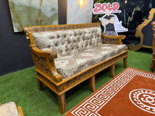 SET SOFA TURKEY 3+2+1+1+SIAP MEJA BESAR (1) +SIAP MEJA KECIL (1) PERCUMA CERMIN KACA - Image 5