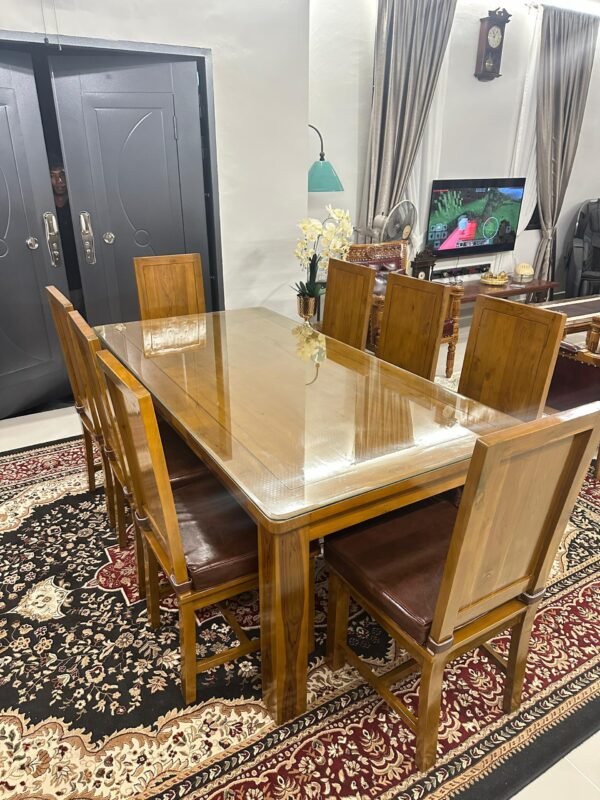 MEJA MAKAN MINIMALIST 8 KERUSI FINISHING GRED A - Image 6