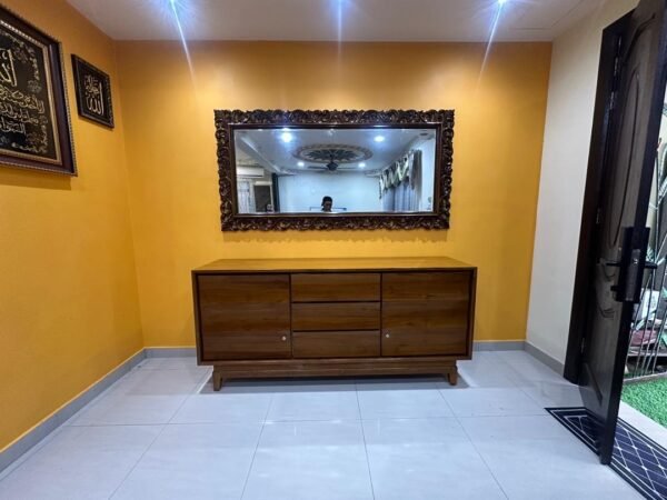 SET COMBO KABINET TV + CERMIN DINDING JATI - Image 5
