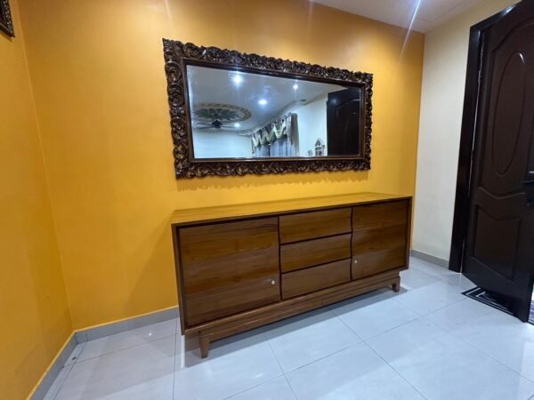 SET COMBO KABINET TV + CERMIN DINDING JATI - Image 6
