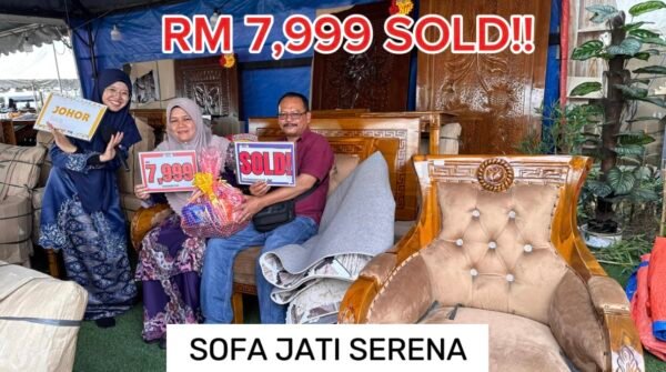 SOFA SERENA JATI FULL SET - FINISHING GRED B KILANG P 6 ( TOP JUALAN ONLINE DAN WALKIN )