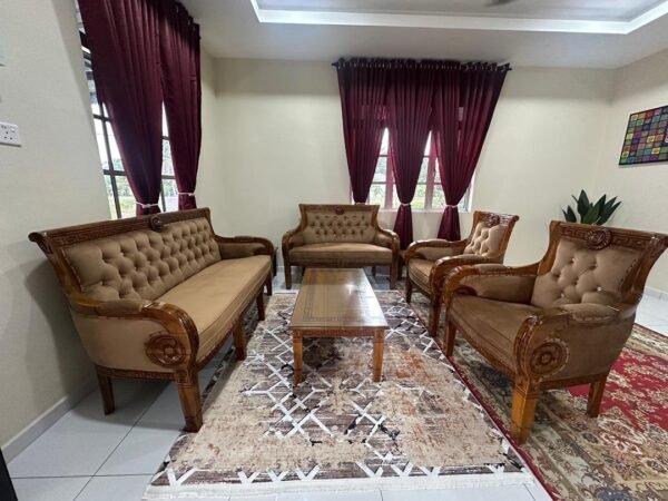 SOFA SERENA JATI FULL SET - FINISHING GRED B KILANG P 6 ( TOP JUALAN ONLINE DAN WALKIN ) - Image 4