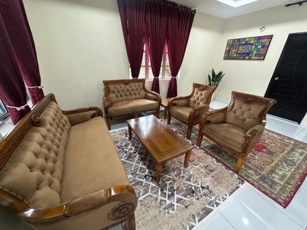 SOFA SERENA JATI FULL SET - FINISHING GRED B KILANG P 6 ( TOP JUALAN ONLINE DAN WALKIN ) - Image 5