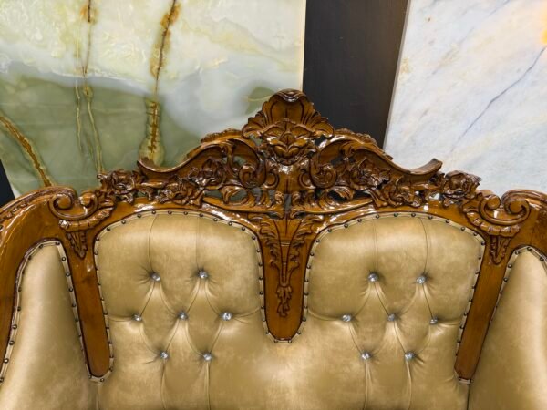 SOFA GANESA POLOS JATI FULL SET – SEMI TPK KAYU JATI PERHUTANI – FINISHING KILAT GRED A - Image 9