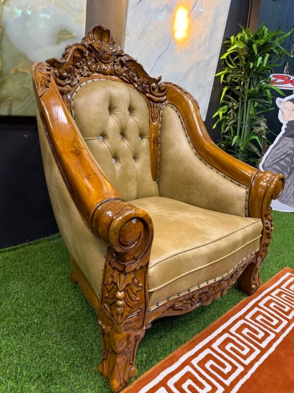 SOFA GANESA POLOS JATI FULL SET – SEMI TPK KAYU JATI PERHUTANI – FINISHING KILAT GRED A - Image 12