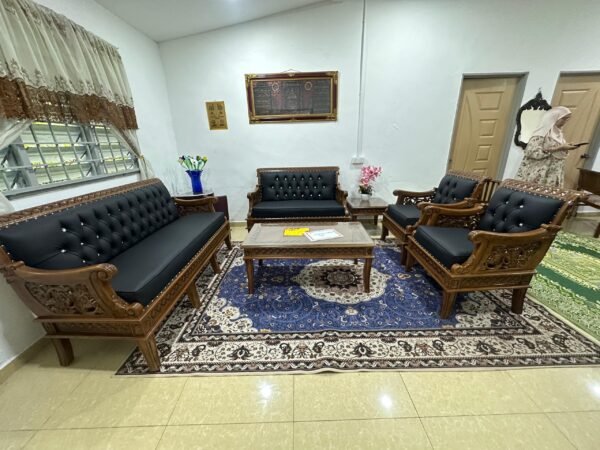 SOFA ALLADIN JATI FULL SET - SYNTHETIC LEATHER BLACK - Image 2