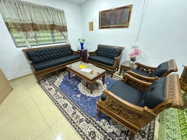 SOFA ALLADIN JATI FULL SET - SYNTHETIC LEATHER BLACK - Image 4